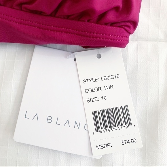 𝅺LA Blanca Island Goddess Cut Out Swimsuit TopNWT10 - Picture 4 of 8